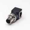 keisnoaja M12 to RJ45 Bulkhead Adapter A Code 8Pin Waterproof M12 Male to RJ45 Socket view 2