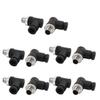 10pcs M12 Male 8Pins Cable Mount Connector Right Angle Assembly Cable Plug view 1