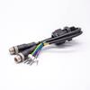Double M12 Male 8Pin Connector Straight to Terminal Harness 1M view 1