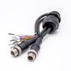 Double M12 Male 8Pin Connector Straight to Terminal Harness 1M view 2