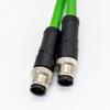 keisnoaja Industrial M12 D Code Cable 4Pin Plug Male to Male Straight 3M Extension Cable AWG22 view 2