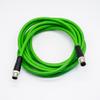 keisnoaja Industrial M12 D Code Cable 4Pin Plug Male to Male Straight 3M Extension Cable AWG22 view 3