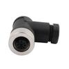 2PCS M12 Female Right-Angle Field-Attachable Connector, A-Coding 5 pin view 1