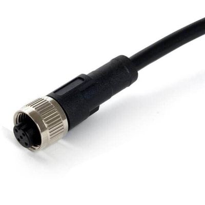 10pcs M12 Extension Cable 5Pin Female A-Coding Straight Connector Shielded Molded Cable 1M AWG22 with CNC Screw
