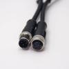keisnoaja M12 Male to Female Cable 180 Degree A Code 4 Pin Cordset 1M AWG22 for Industrial Automation view 2