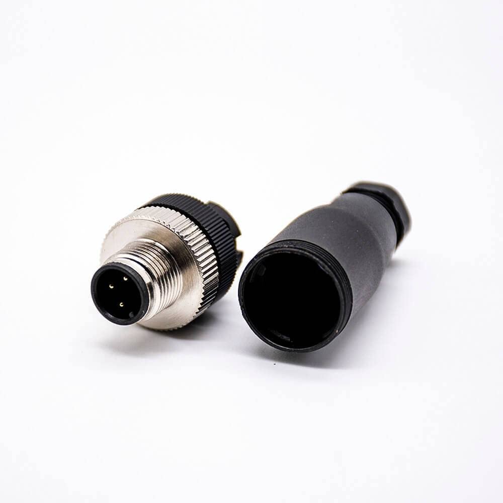 10pcs M12 Male 3Pin Connector A-Code Field Installable Screw Termination