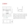 10pcs Male plug connector wire cable,2.54MM 100MM,12P view 3