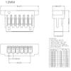10pcs Male Plug Connector Wire Cable,1.0MM 100MM,8P view 3
