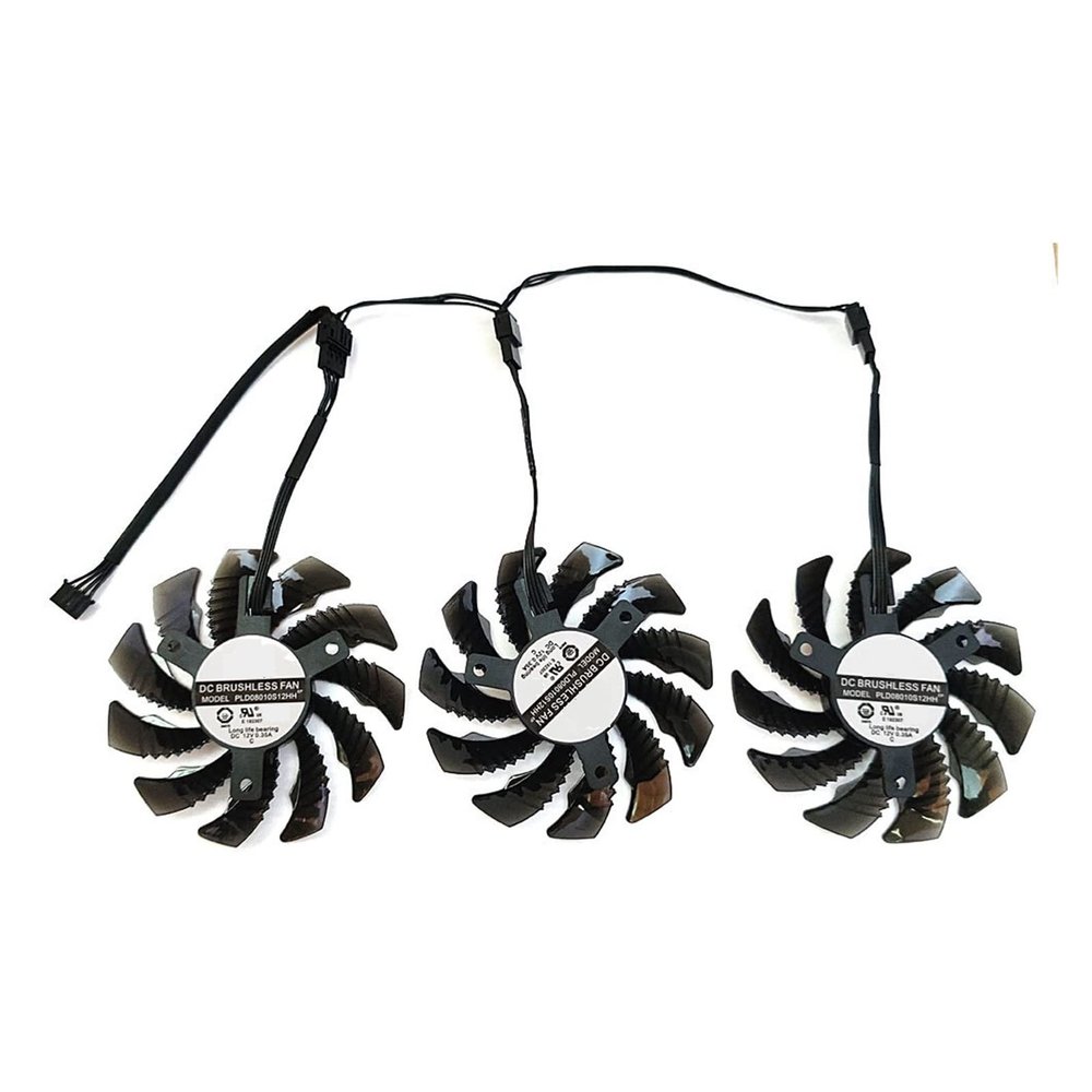 MAHIE New 75MM T128010SU PLD08010S12H GTX 1080 GPU FanFit for Gigabyte Fit for AORUS GTX 1080 1070 Ti G1 Gaming Graphics Card Cooling Fan Cheerfully (Color : 3PCS PLD08010S12H)