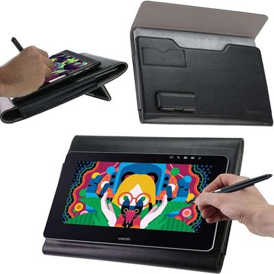 Broonel Leather Graphics Tablet Folio Case - Compatible with Huion 4 x 2.23 Inches OSU Tablet Graphics Drawing Pen Tablet