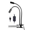 USB Dual Gooseneck Adjustable LED Spot Light Illuminator Lamp Spotlight Flexible Clip Stereo Microscope HDMI Digital Camera (Color : Blue) view 3