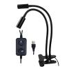 USB Dual Gooseneck Adjustable LED Spot Light Illuminator Lamp Spotlight Flexible Clip Stereo Microscope HDMI Digital Camera (Color : Blue) view 4