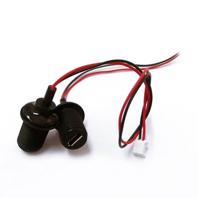 Waterproof Micro USB Connector IP67 5pin Female M12 to JST PHR 2.0 2Pin Wire 0.3 Meter