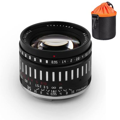 TTArtisan 35mm F0.95 APS-C Large Aperture Manual Focus Mirrorless Cameras Lens Compatible with Canon EOS R RF Mount MIrrorless Cameras R RP R3 R5 R6 R6ii R7 R10 R5C