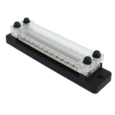 Terminal Power Distribution Block Bus Bar, 28 Terminals DC 12-48V AC 110-300V Marine Terminal Block, Battery Terminal Distribution Block Battery Bus Bar for Car Boat Marine
