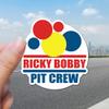 3" Funny Ricky Bobby Pit Crew Classic Laminated Laptop Sticker Red Blue Bread Funny Comedic Classic nostalgic movie art use for tumblers, laptops kindle tablet view 2