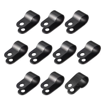 Rebower R-type Cable Clips Wire Management Clamp-0.16-inch/Black / 20Pcs