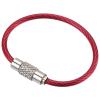 PATIKIL 6 Inch Length Wire Keychain Cable, 10 Pack Stainless Steel Key Ring Loop for Outdoor Hiking Sport, Rose Red view 1