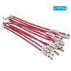 PATIKIL 6 Inch Length Wire Keychain Cable, 10 Pack Stainless Steel Key Ring Loop for Outdoor Hiking Sport, Rose Red view 3