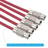 PATIKIL 6 Inch Length Wire Keychain Cable, 10 Pack Stainless Steel Key Ring Loop for Outdoor Hiking Sport, Rose Red view 4