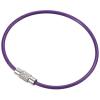 PATIKIL 6 Inch Length Wire Keychain Cable, 5 Pack Stainless Steel Key Ring Loop for Outdoor Hiking Sport, Purple view 1