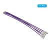 PATIKIL 6 Inch Length Wire Keychain Cable, 5 Pack Stainless Steel Key Ring Loop for Outdoor Hiking Sport, Purple view 3