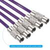 PATIKIL 6 Inch Length Wire Keychain Cable, 5 Pack Stainless Steel Key Ring Loop for Outdoor Hiking Sport, Purple view 4