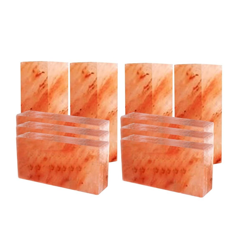 Himalayan Rock Salt Blocks Size 8x4x2 to build Salt Wall Block Pack of 20 for Spa Sauna and Home Improvement