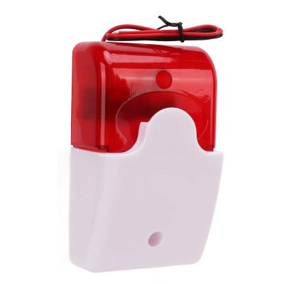 FILFEEL Wired Strobe Siren, Sound Light Alarm, Security Warning Device - Good Insulation, Impact Resistant, Red Flash Light, High Decibel Buzzer (24V)