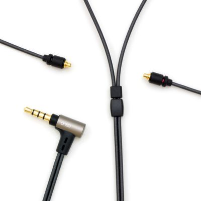 onso 01 Black Line 3.5 (4 Poles) - MMCX (L/R) Balance and Ground Separation Connection Earphone Cable 2023 Model 1.2m iect_01_bl3mr_b_120