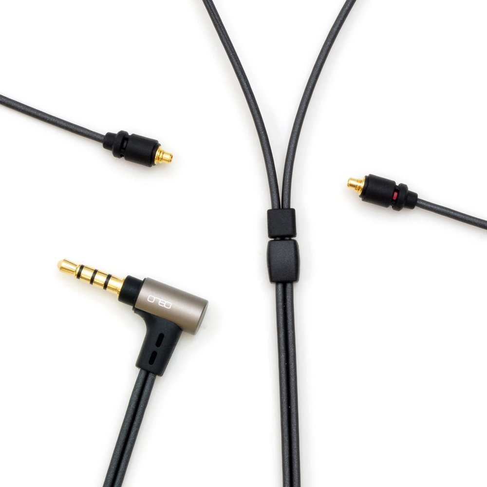 onso 01 Black Line 3.5 (4 Poles) - MMCX (L/R) Balance and Ground Separation Connection Earphone Cable 2023 Model 1.2m iect_01_bl3mr_b_120