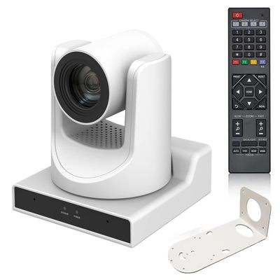 SMTAV PTZ Camera,30X AI Tracking with Zoom Camera with HDMI/SDI/USB3.0/IP Streaming Outputs for Meeting, Church, Events, Teaching(30X Optics Zoom, White)
