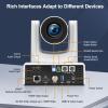SMTAV PTZ Camera,30X AI Tracking with Zoom Camera with HDMI/SDI/USB3.0/IP Streaming Outputs for Meeting, Church, Events, Teaching(30X Optics Zoom, White) view 3