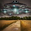Loccor 15x10ft Fabric UFO Backdrop Field Science Fiction Alien Spacecraft Flying Sauce Background UFO Birthday Party Decorations Kid Boy Portrait Photo Booth Studio Props view 1