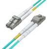100M OM3 LC to LC Fiber Patch Cable, 10GB Multimode Fiber Jumper, Duplex LC-LC UPC MMF 50/125um, LSZH, Green, for SFP Transceiver, Router, Networks, 100 Meter(328ft) view 1