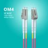 2M OM4 LC to LC Fiber Patch Cable, 40Gb/100Gb Multimode Fiber Jumper, Duplex LC-LC UPC MMF 50/125um, LSZH, Red, for SFP Transceiver, Router, Networks, 2 Meter(6.6ft) view 2