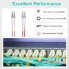 2M OM4 LC to LC Fiber Patch Cable, 40Gb/100Gb Multimode Fiber Jumper, Duplex LC-LC UPC MMF 50/125um, LSZH, Red, for SFP Transceiver, Router, Networks, 2 Meter(6.6ft) view 4