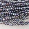 Davitu Lots 20 Strands Genuine Freshwater Cultured Pearl Strings 5-6mm Small Beads - (Color: 20strands Black) view 1