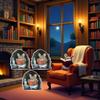 3Pcs 3D Realistic Mouse Wall Stickers, Mouse Reading Book Wall Decals Decor, Removable Wall Art Murals for Living Room Nursery Bedroom Kids Room Home Decorations view 3