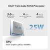 Beelink Mini S13 Pro Mini PC,13 Generation Intel N150 (Up to 3.6GHz) 4C/4T,16GB DDR4 512GB PCle SSD,Micro PC 4K,Dual Display,WiFi6,BT5.2,LAN 1000Mbps,Low Power Mini Computer Support Win 11 Home view 2