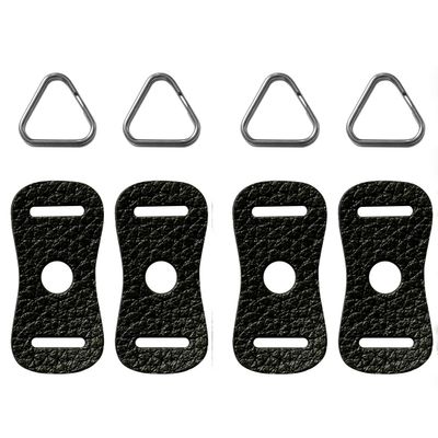 ThtRht 4 Pack Camera Strap Lug Ring Triangle Split Rings Hook with Leather Pad Protector Cover for Fujifilm Canon Nikon Sony Olympus Pentax DSLR Camera Shoulder Straps Harness Crossbody Belt