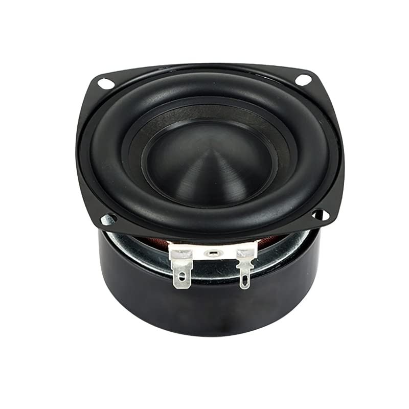 CHOOYO 3 Inch Woofer HiFi Speaker Black Diamond Alumina Ceramic Cap Subwoofer Speakers DIY Accessory for Home Theater 1PC (Color : Square 4OHM)
