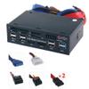 525E 5.25inch Internal CardReader Front Panel USB 3.0 ESATA PC Computer Optical Drive Hub Media Dashboard Card Reader Multifuntion view 3