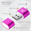 [3 Pack] Micro SD Card Reader for Android,Micro SD Card to USB Adapter, TF Card Reader with Mini Size for Camera Memory Card Reader, Wansurs Card Reader for PC Laptop (Rose Red) view 3
