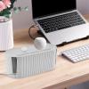 Cable Management Box - Nordic Style Socket Storage Box with Cover | Cable Organiser Box Cable Hide for Protection of Children and Pets (White) view 2