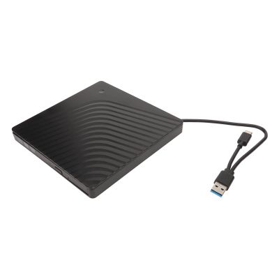 Serounder External CD DVD Drive, USB3.0 Type A Type C CD DVD RW Rewriter for Laptop, Desktop, Portable Optical Drive Case Compatible with 10/XP/8/7/Vista OS X, for Linux