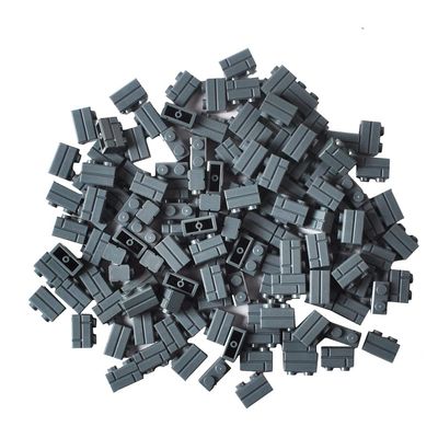 BAENRCY 200pcs 1x2 Masonry Profile Bricks Building Blocks for Wall Parts Compatible with Major Brands (Grey)
