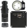 AF Autofocus HDMI U Disk Video Auto Focus Industry USB Measurement Function Microscope Camera + 200X C Mount Lens +144 LED Light (Color : 200x Lens with Light A) view 1