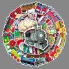 100 Pcs Train Stickers, Vinyl Waterproof Stickers for Water Bottles, Laptop, Notebook, Scrapbook, Luggage, Cell Phone, Skateboard, Helmet, Train Party Favors view 1
