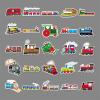 100 Pcs Train Stickers, Vinyl Waterproof Stickers for Water Bottles, Laptop, Notebook, Scrapbook, Luggage, Cell Phone, Skateboard, Helmet, Train Party Favors view 3